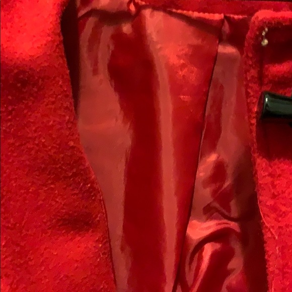Red Wool Toggle Coat - Picture 6 of 6